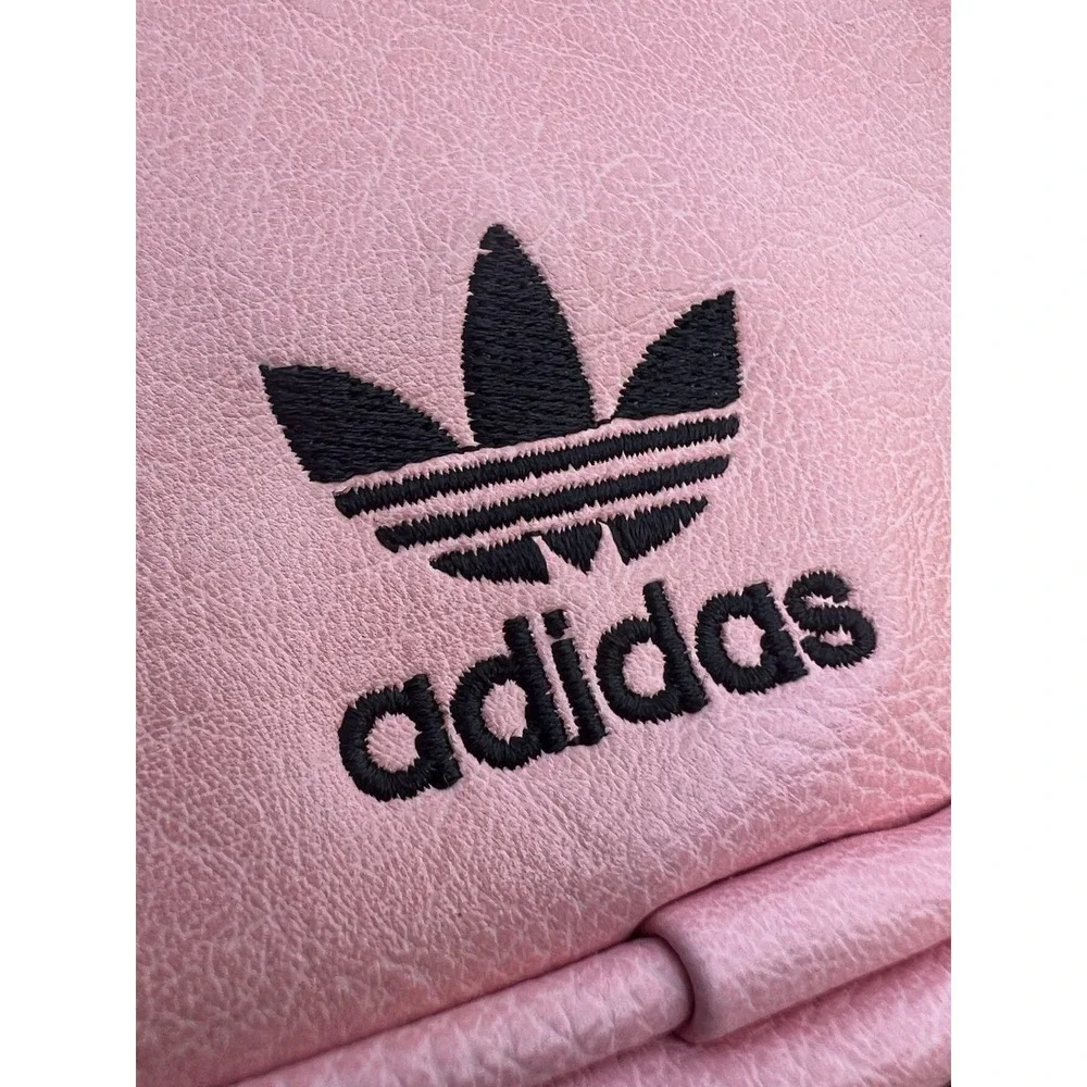Adidas Originals Mini Backpack Salmon Pink Faux Leather Trefoil Small Bag